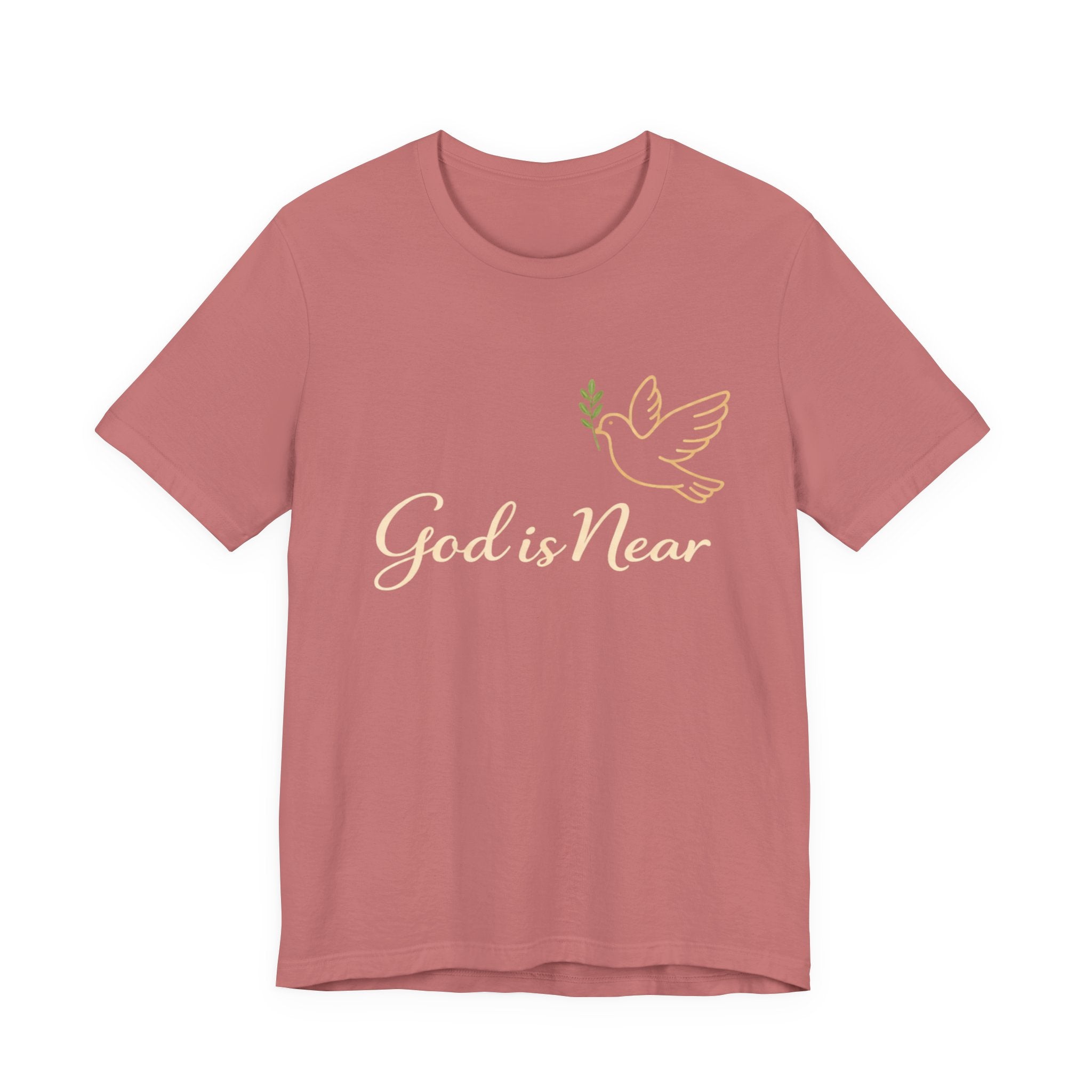 God Is Near Tee — Inspirational Christian Dove T‑Shirt