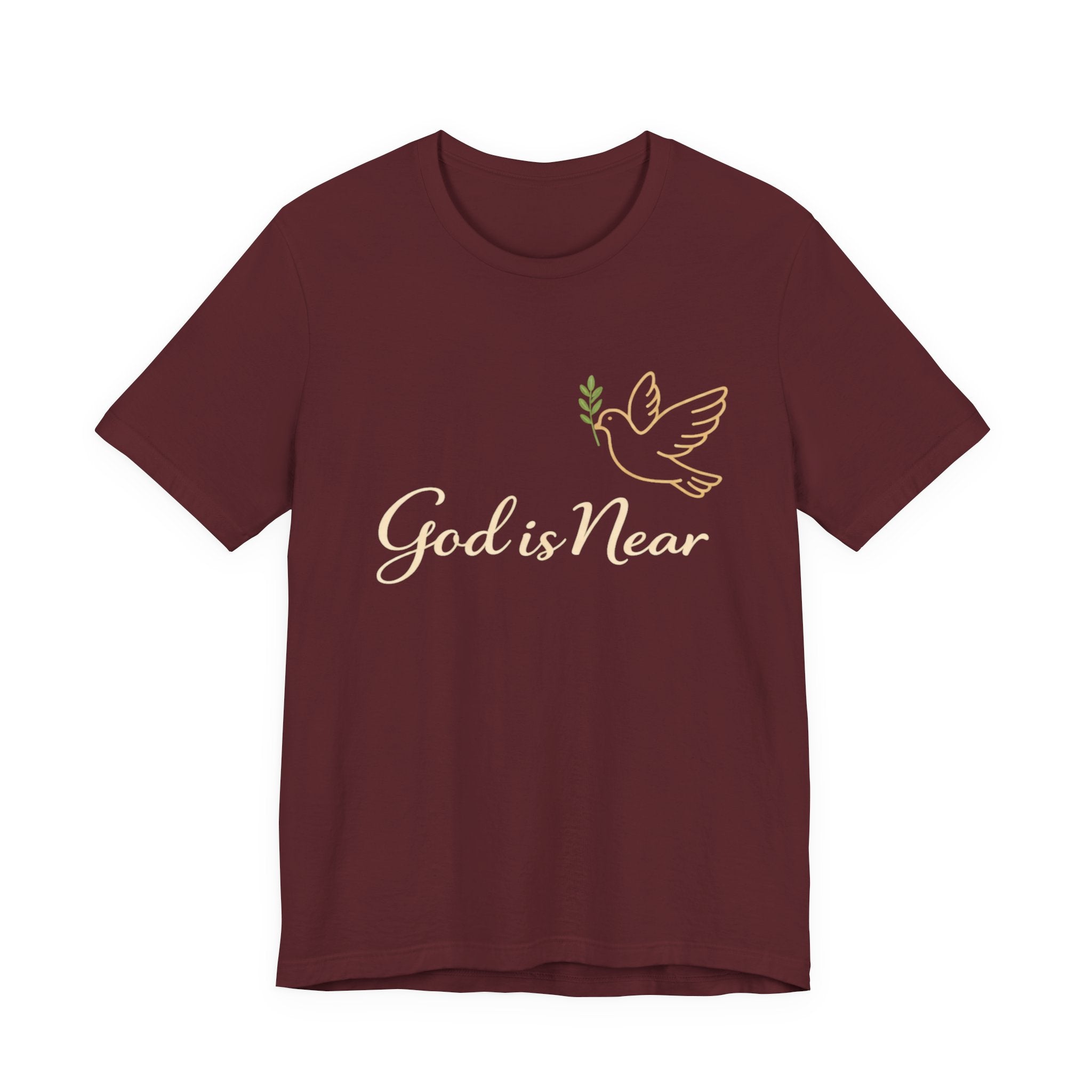 God Is Near Tee — Inspirational Christian Dove T‑Shirt
