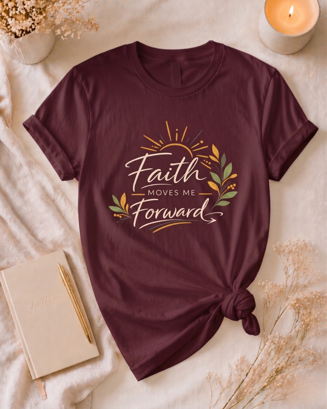 Faith Moves Me Forward T Shirt