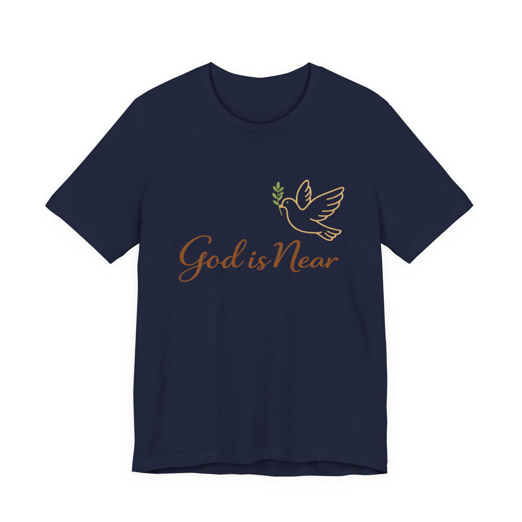God Is Near Tee — Inspirational Christian Dove T‑Shirt
