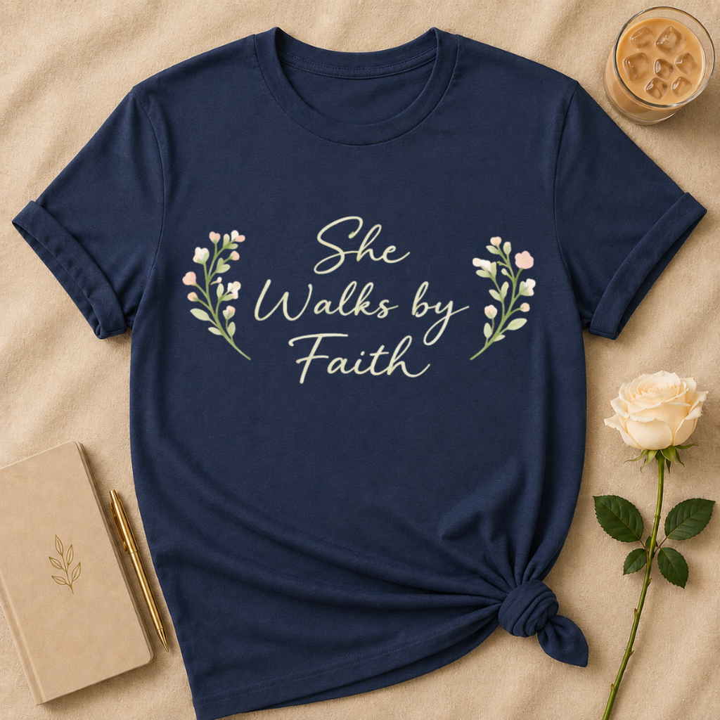 She Walks By Faith T Shirt