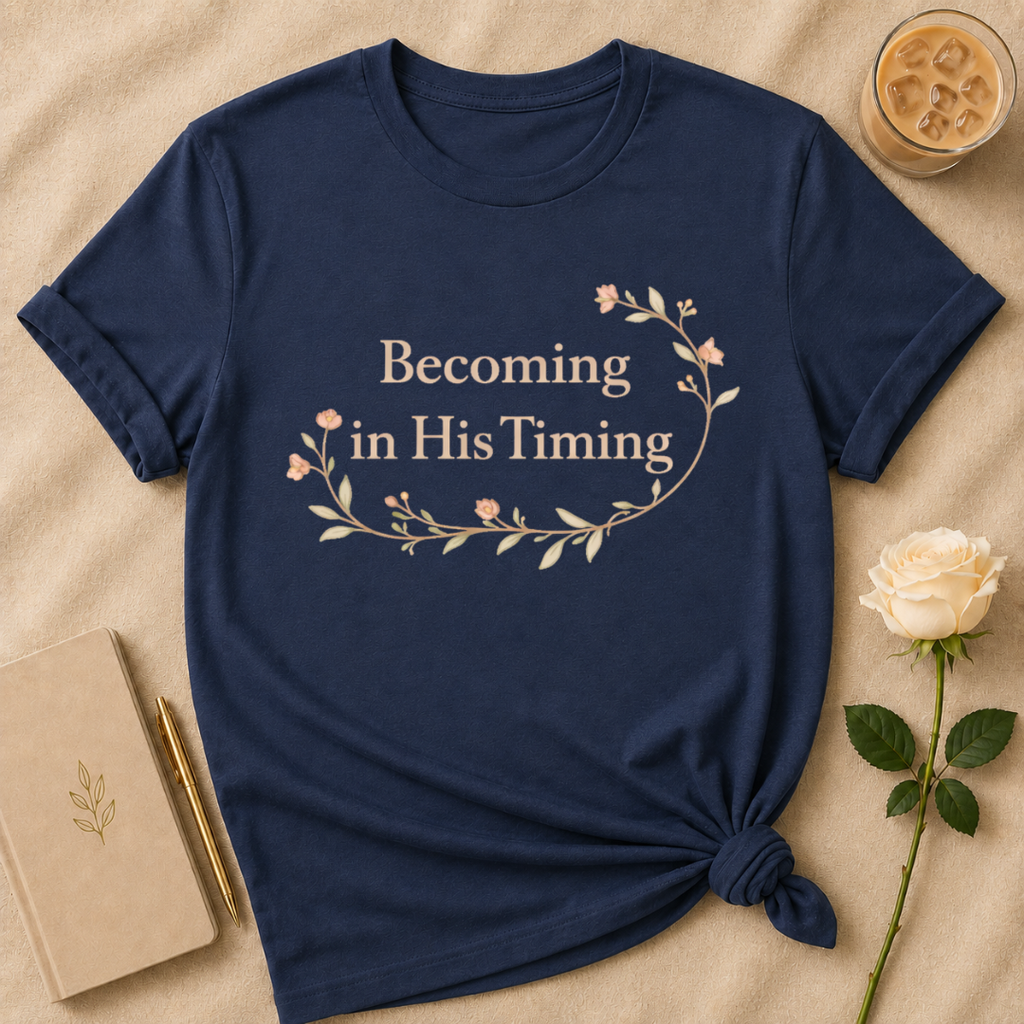 Becoming in His Timing T Shirt
