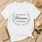 Becoming the Woman God Sees T Shirt