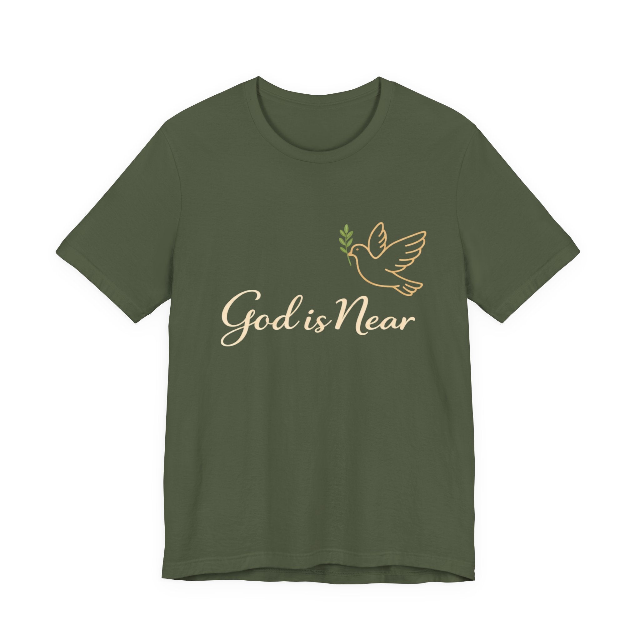 God Is Near Tee — Inspirational Christian Dove T‑Shirt