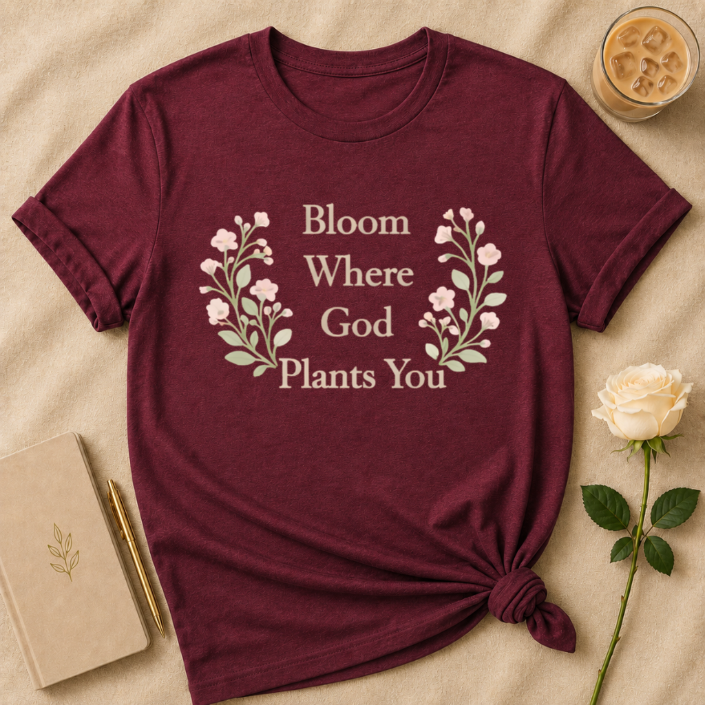 Bloom Where God Plants You T Shirt