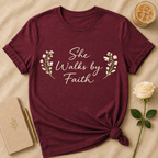 She Walks By Faith T Shirt