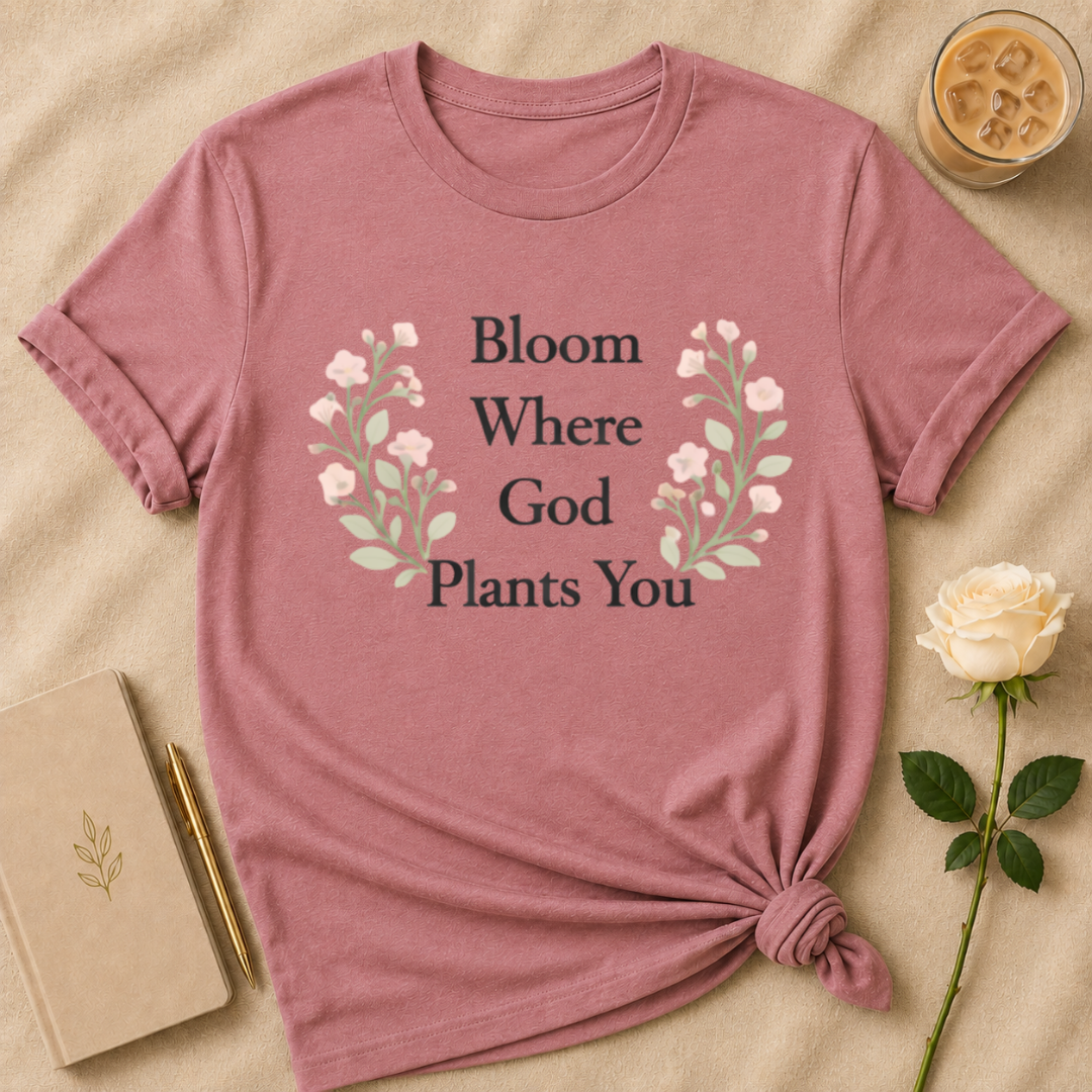 Bloom Where God Plants You T Shirt